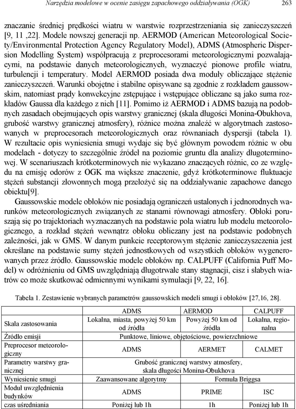 pozwalającymi, na podstawie danych meteorologicznych, wyznaczyć pionowe profile wiatru, turbulencji i temperatury. Model AERMOD posiada dwa moduły obliczające stężenie zanieczyszczeń.