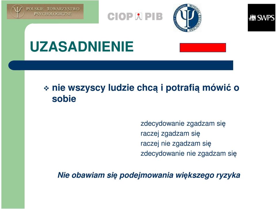 zgadzam się raczej nie zgadzam się zdecydowanie