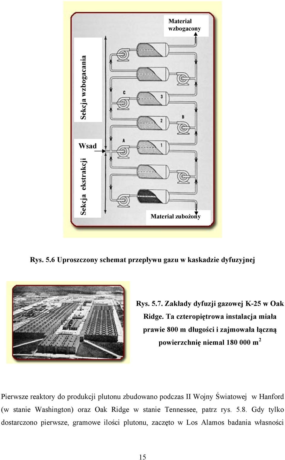 Ta czteropiętrowa istalacja miała prawie 800 m długości i zajmowała łączą powierzchię iemal 180 000 m Pierwsze reaktory do produkcji