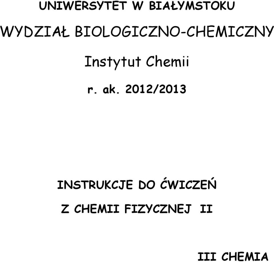 Chemii r. ak.