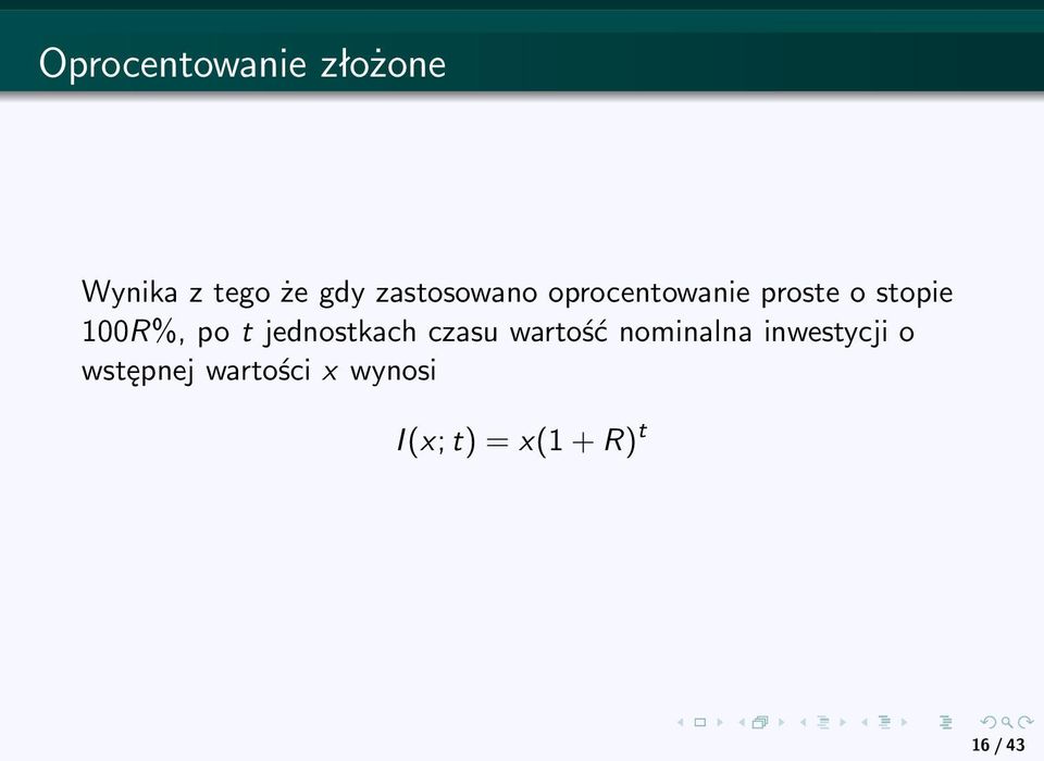 po t jednostkach czasu wartość nominalna