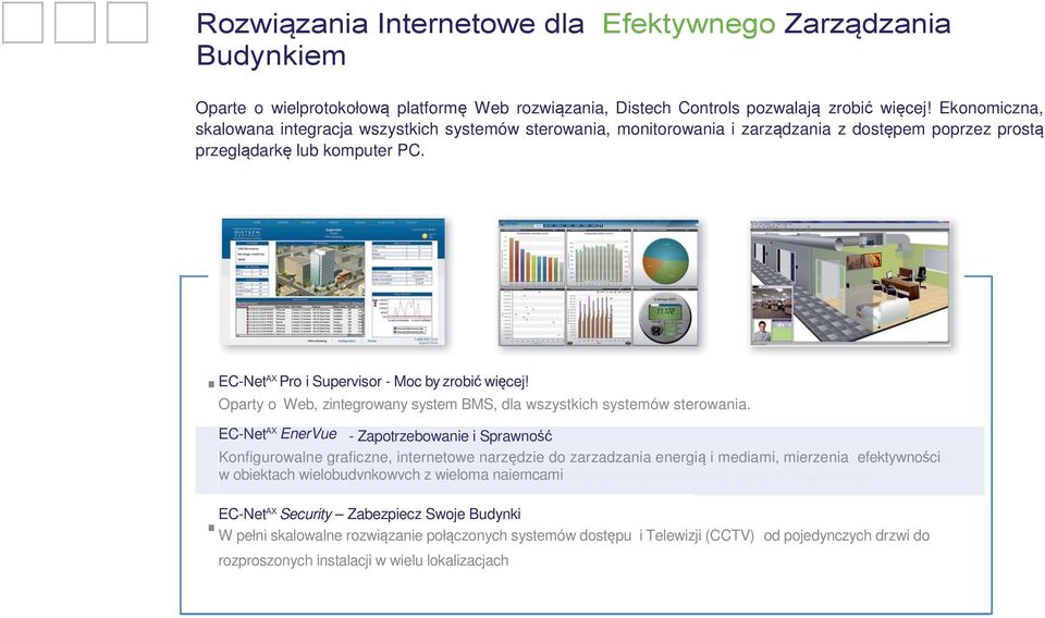 Oparty o Web, zintegrowany system BMS, dla wszystkich systemów sterowania.