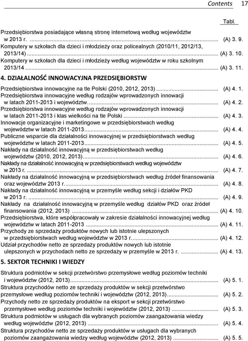 4. DZIAŁALNOŚĆ INNOWACYJNA PRZEDSIĘBIORSTW Przedsiębiorstwa innowacyjne na tle Polski (2010, 2012, 2013)... (A) 4. 1.