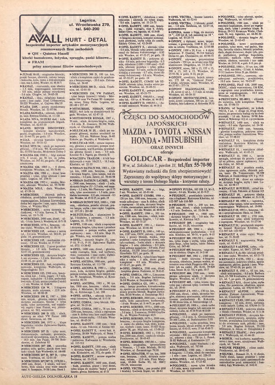 . FRAM pełny asortym ent filtrów sam ochodowych JUNAK M-10, : oryginalne błotniki, puszki boczne, zbiornik, osłony lampy i łańcucha, kola, rama z dokumentami i inne, stan b. dobry. Wroclaw, tcl.