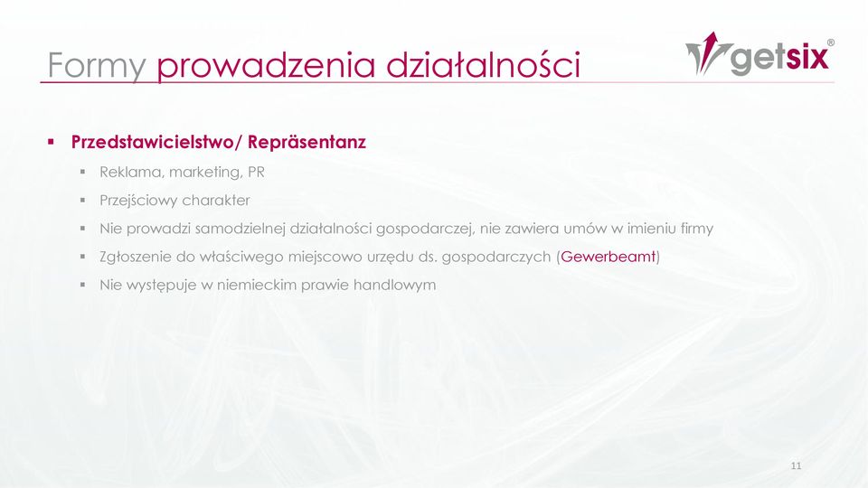 gospodarczej, nie zawiera umów w imieniu firmy Zgłoszenie do właściwego