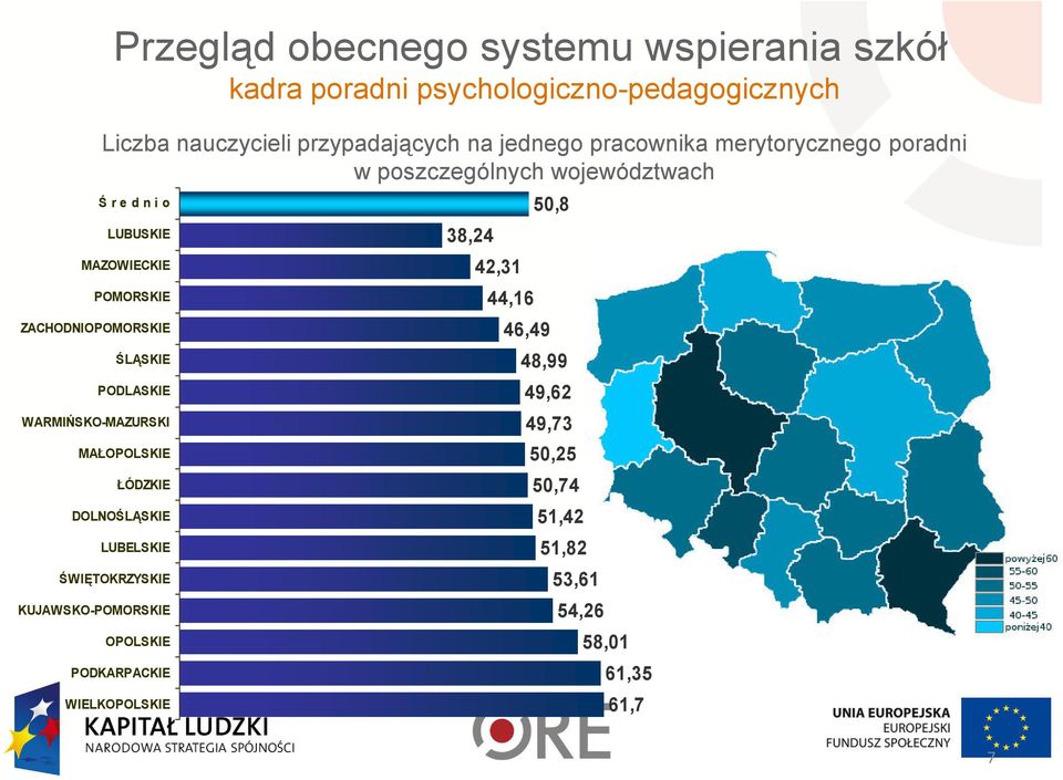 województwach Ś r e d n i o LUBUSKIE MAZOWIECKIE POMORSKIE ŚLĄSKIE PODLASKIE MAŁOPOLSKIE ŁÓDZKIE DOLNOŚLĄSKIE LUBELSKIE