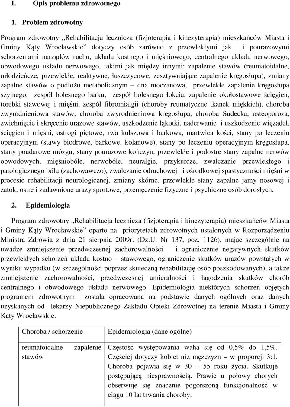 schorzeniami narządów ruchu, układu kostnego i mięśniowego, centralnego układu nerwowego, obwodowego układu nerwowego, takimi jak między innymi: zapalenie stawów (reumatoidalne, młodzieńcze,