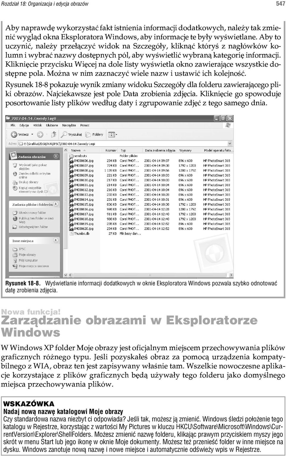 Klikniêcie przycisku Wiêcej na dole listy wyœwietla okno zawieraj¹ce wszystkie dostêpne pola. Mo na w nim zaznaczyæ wiele nazw i ustawiæ ich kolejnoœæ.