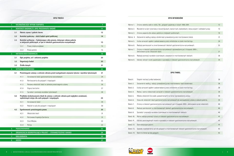 3 Kontekst polityczny - funkcjonujące akty prawne, dotyczące zakazu palenia w miejscach publicznych, w tym w lokalach gastronomiczno-rozrywkowych 15 2.3.1 Prawo międzynarodowe 15 2.3.2 Prawo polskie 15 3 Metodologia badawcza 19 3.