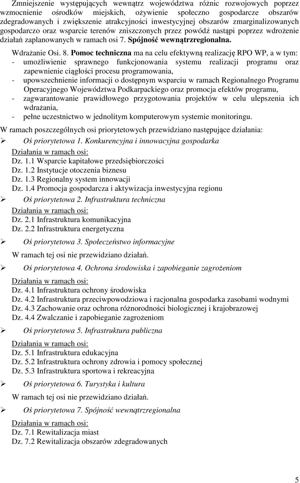 Wdrażanie Osi. 8.