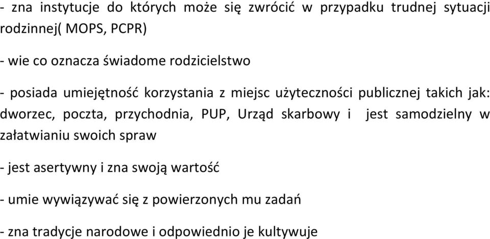 dworzec, poczta, przychodnia, PUP, Urząd skarbowy i jest samodzielny w załatwianiu swoich spraw - jest