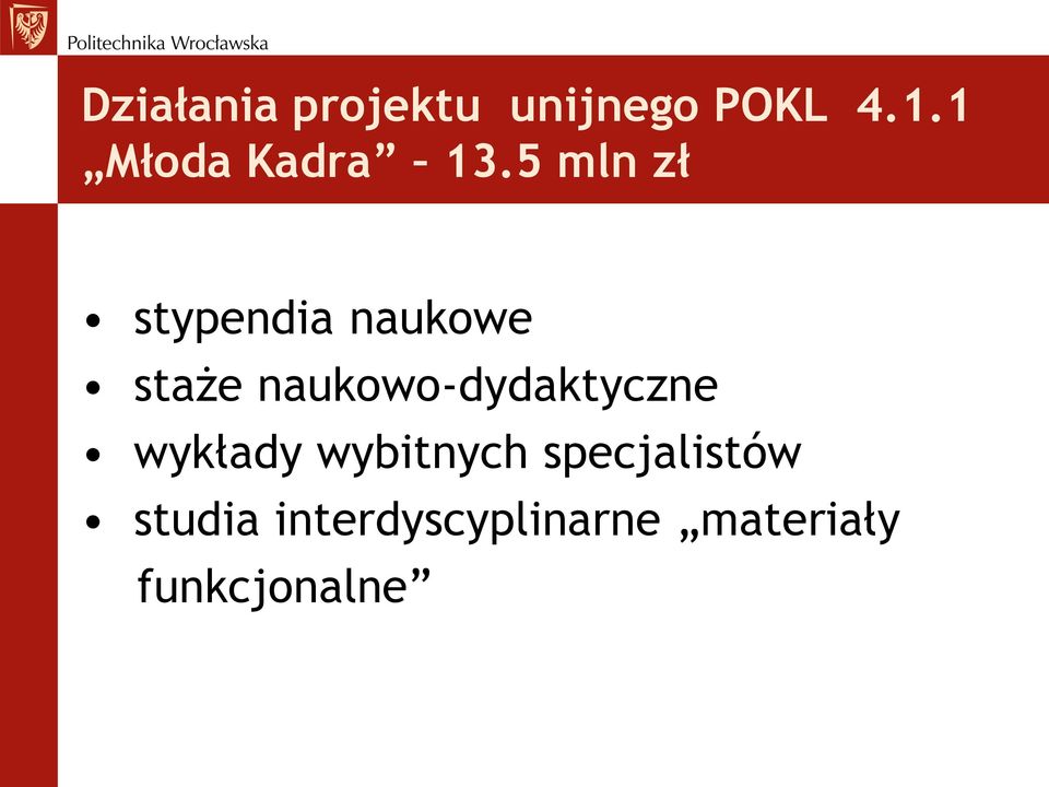 5 mln zł stypendia naukowe staże