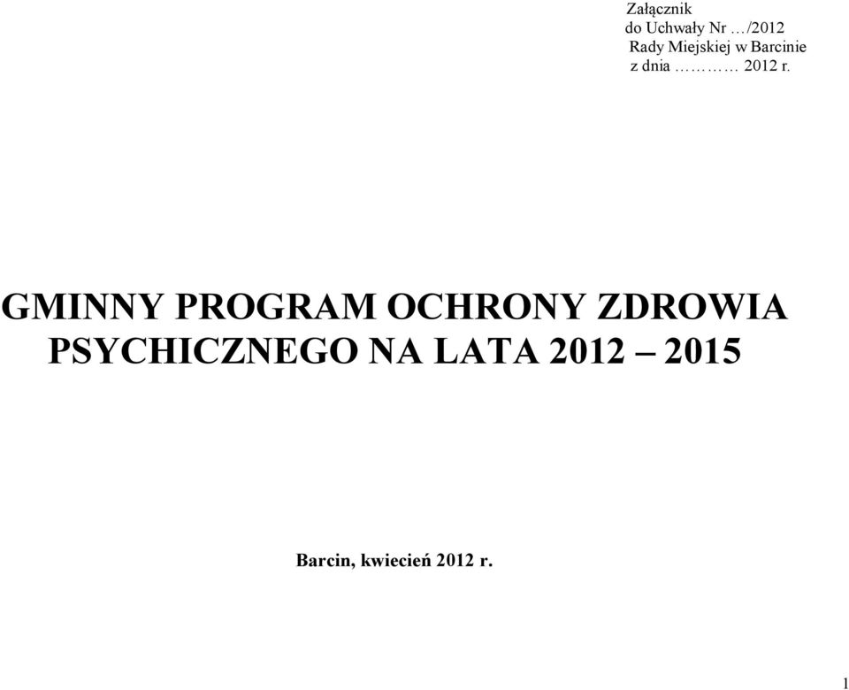 GMINNY PROGRAM OCHRONY ZDROWIA