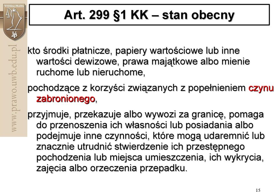 za granicę, pomaga do przenoszenia ich własności lub posiadania albo podejmuje inne czynności, które mogą udaremnić lub