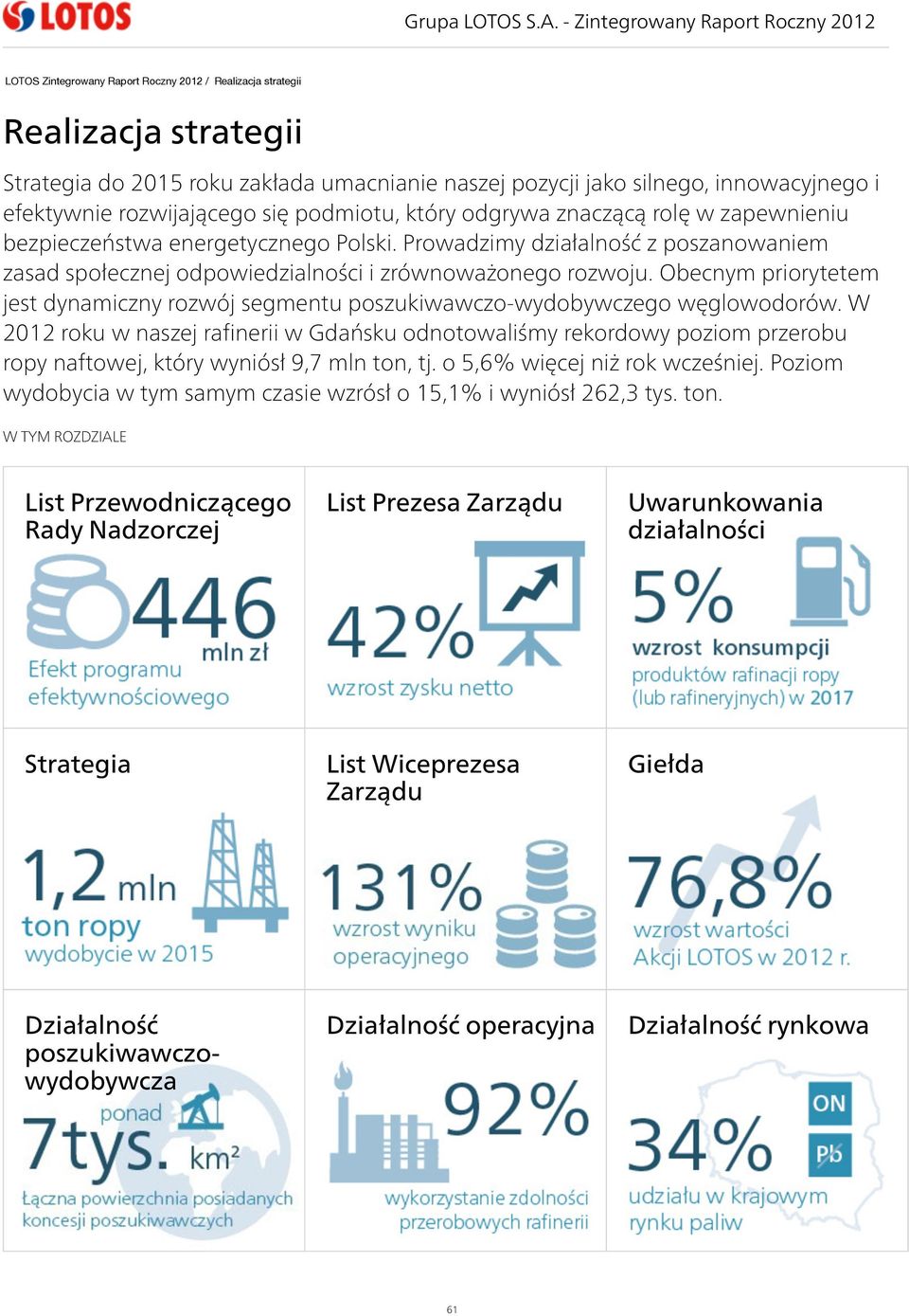 innowacyjnego i efektywnie rozwijającego się podmiotu, który odgrywa znaczącą rolę w zapewnieniu bezpieczeństwa energetycznego Polski.