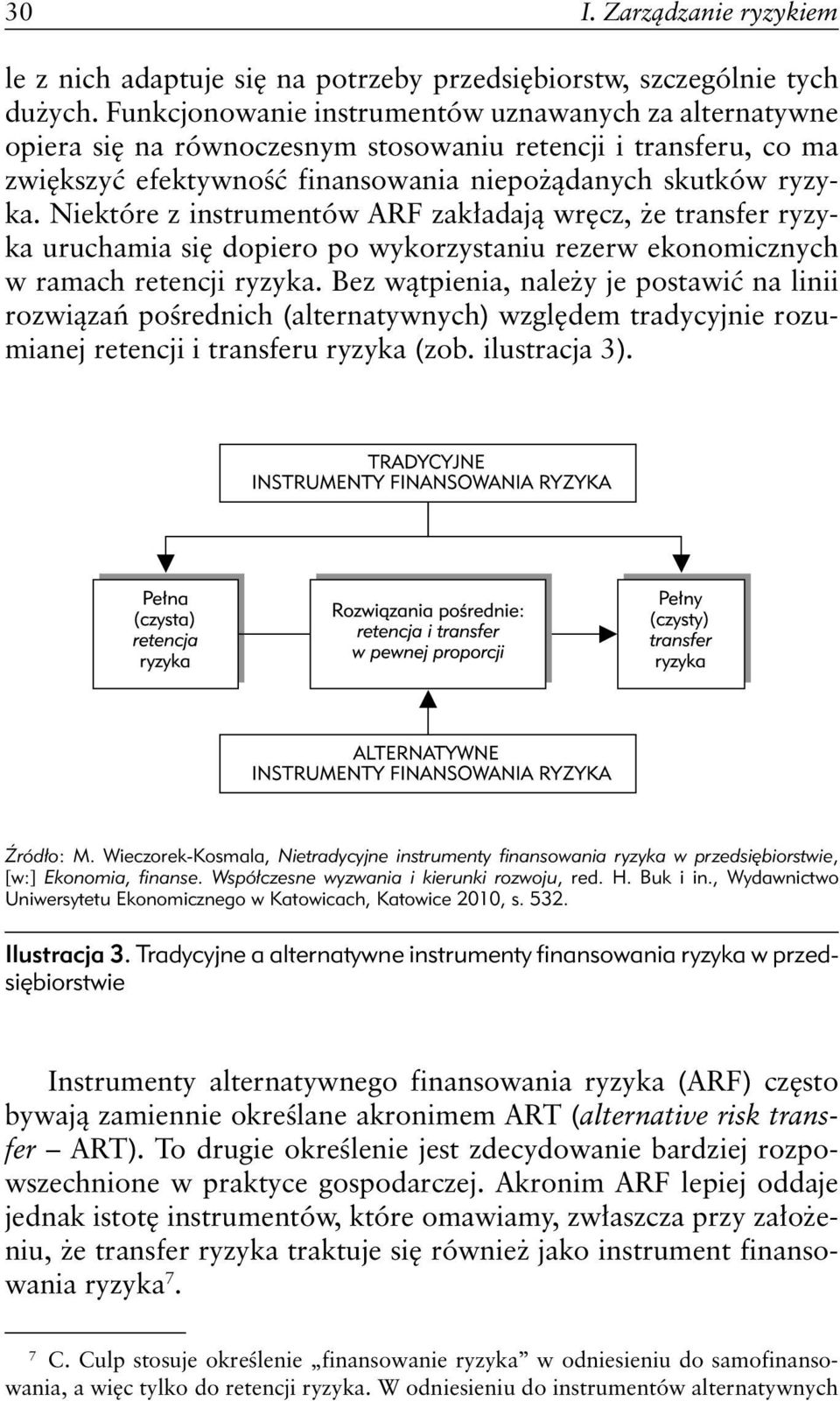 Niektóre z instrumentów ARF zakładają wręcz, że transfer ryzyka uruchamia się dopiero po wykorzystaniu rezerw ekonomicznych w ramach retencji ryzyka.