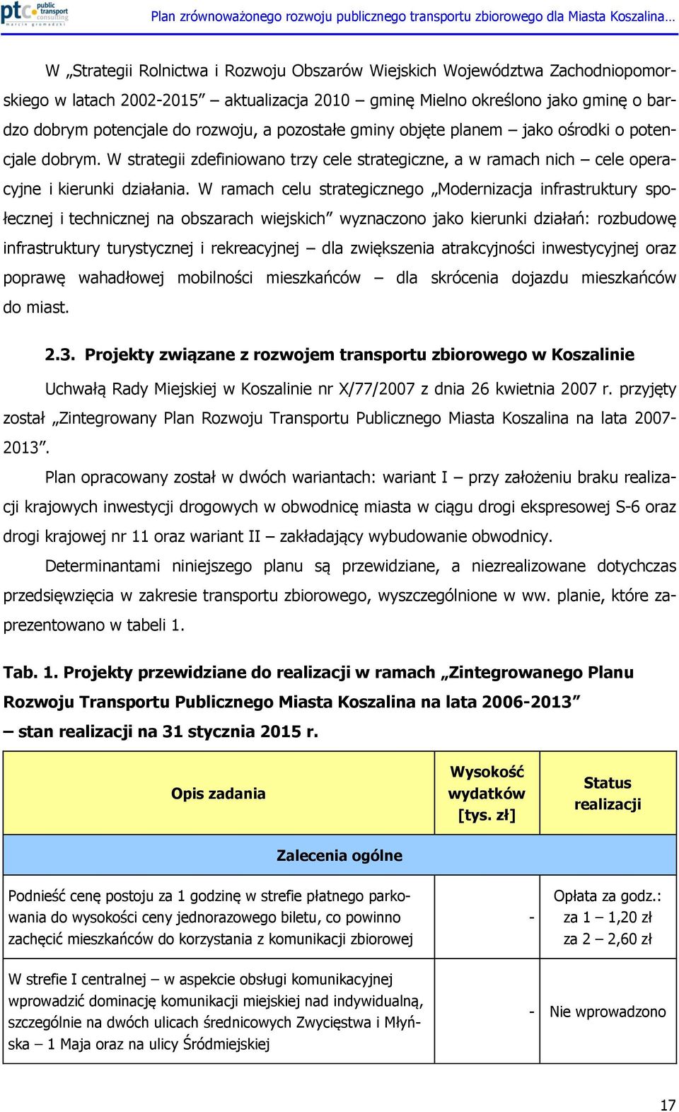 W ramach celu strategicznego Modernizacja infrastruktury społecznej i technicznej na obszarach wiejskich wyznaczono jako kierunki działań: rozbudowę infrastruktury turystycznej i rekreacyjnej dla