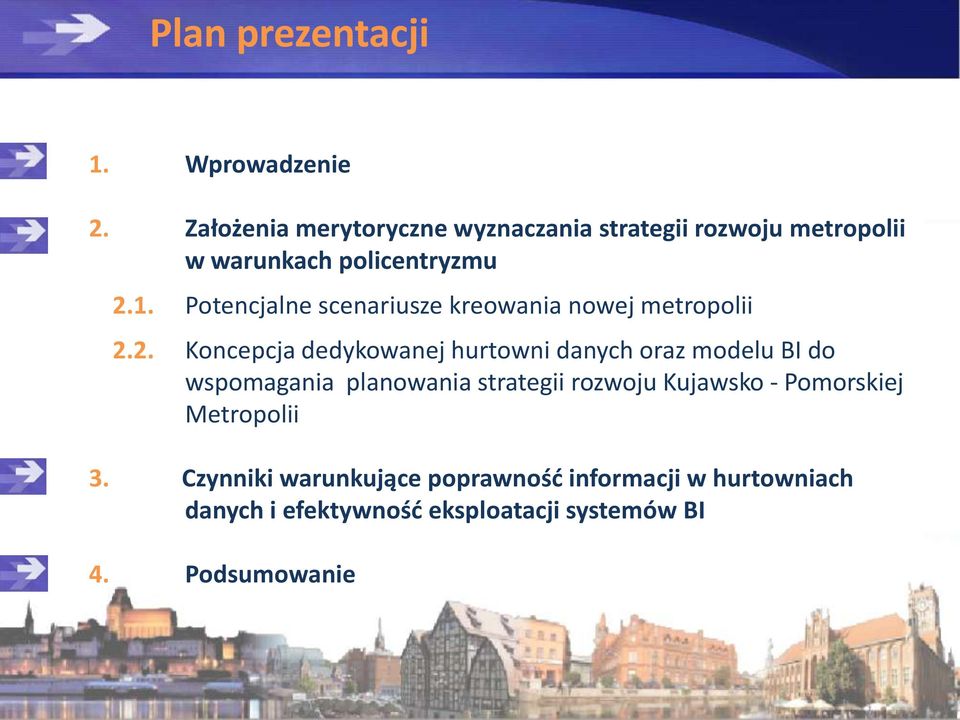 Potencjalne scenariusze kreowania nowej metropolii 2.