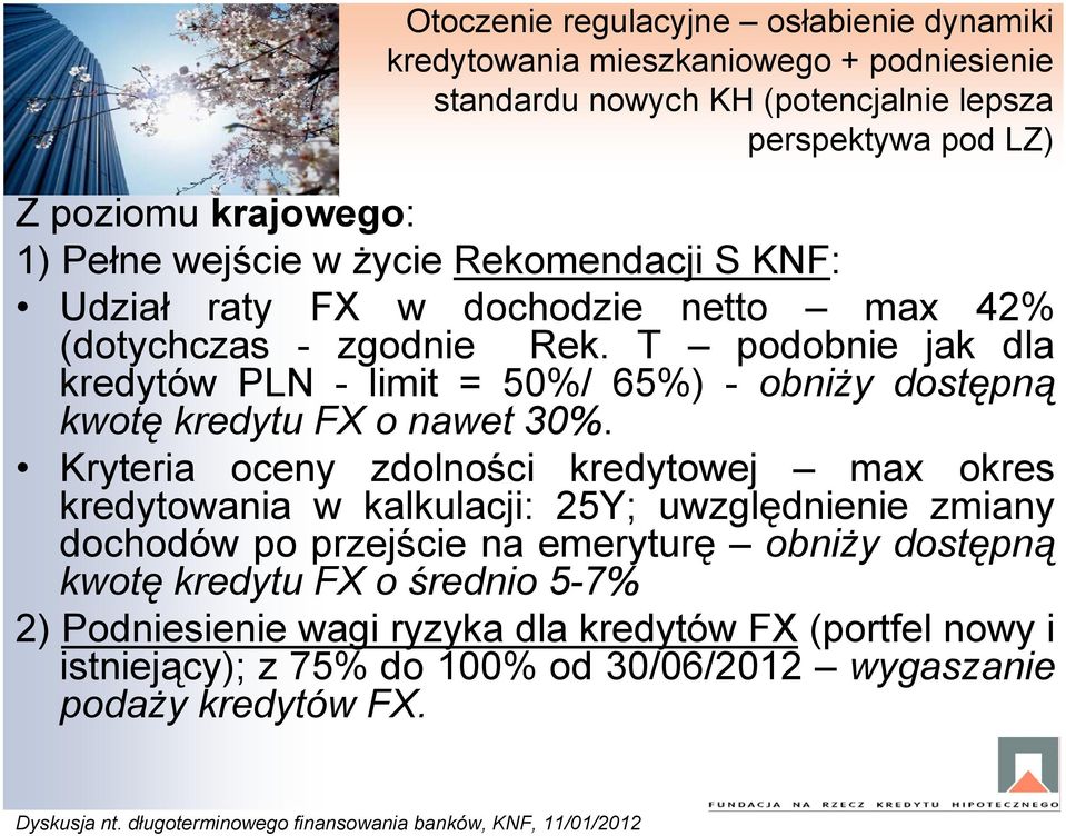 T podobnie jak dla kredytów PLN - limit = 50%/ 65%) - obniży dostępną kwotę kredytu FX o nawet 30%.
