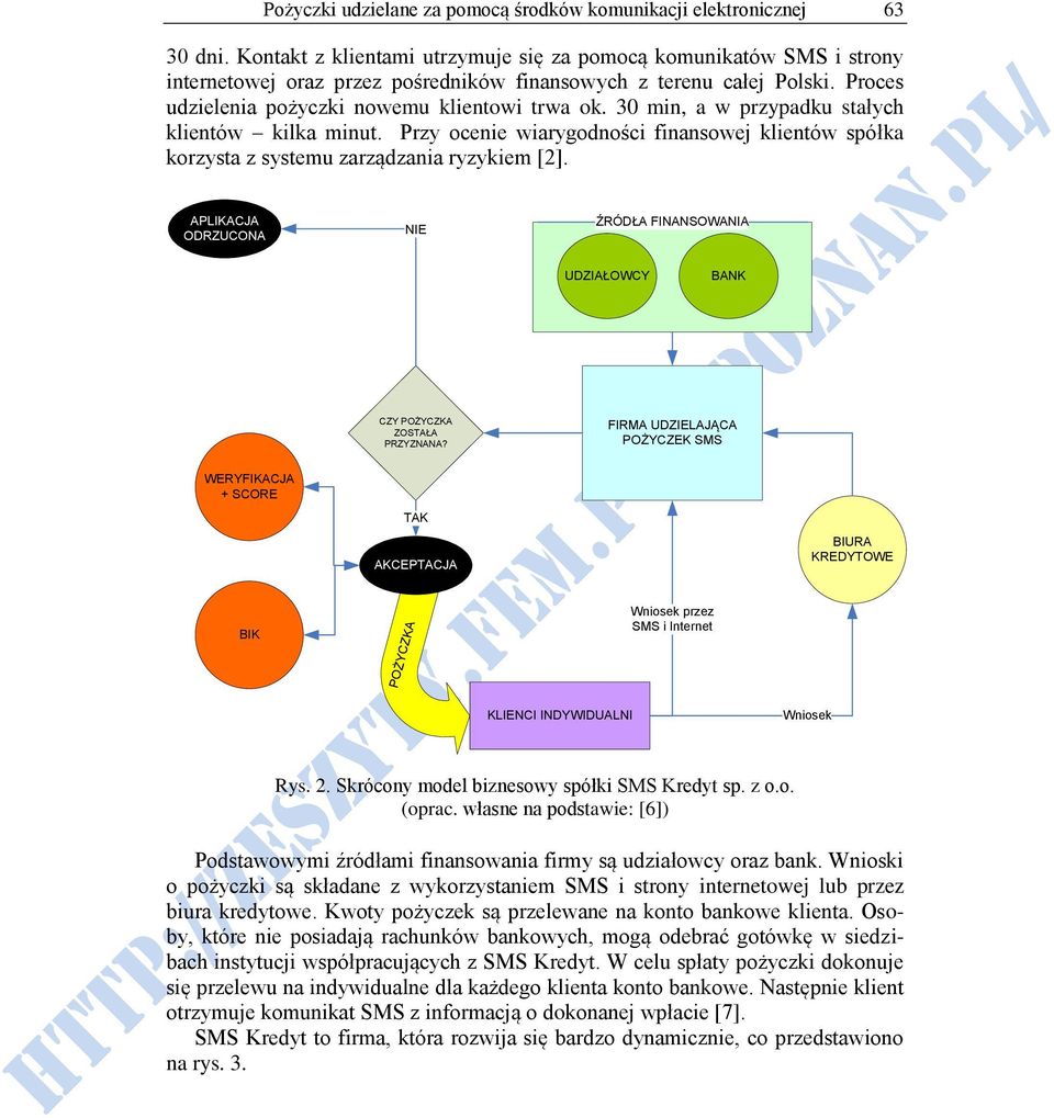 30 min, a w przypadku stałych klientów kilka minut. Przy ocenie wiarygodności finansowej klientów spółka korzysta z systemu zarządzania ryzykiem [2].