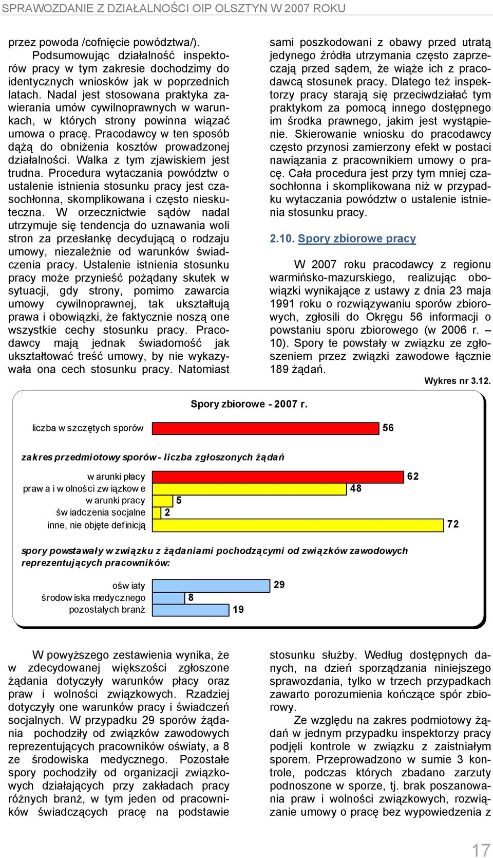 Walka z tym zjawiskiem jest trudna. Procedura wytaczania powództw o ustalenie istnienia stosunku pracy jest czasochłonna, skomplikowana i często nieskuteczna.