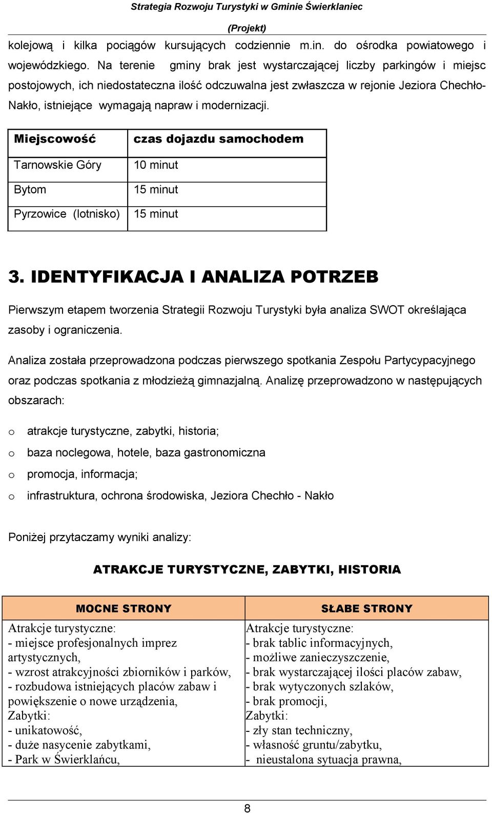 Miejscwść Tarnwskie Góry Bytm Pyrzwice (ltnisk) czas djazdu samchdem 10 minut 15 minut 15 minut 3.