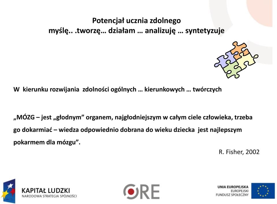 kierunkowych twórczych MÓZG jest głodnym organem, najgłodniejszym w całym ciele