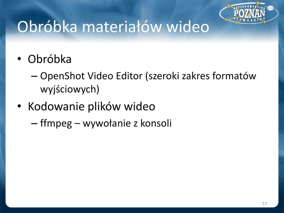 zakres formatów wyjściowych)