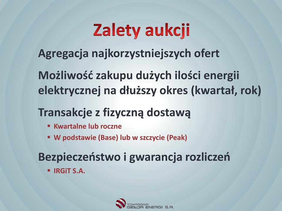 Transakcje z fizyczną dostawą Kwartalne lub roczne W podstawie