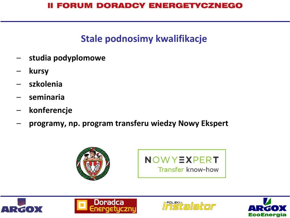 seminaria konferencje programy, np.