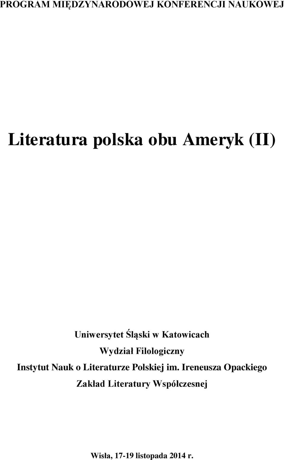 Filologiczny Instytut Nauk o Literaturze Polskiej im.