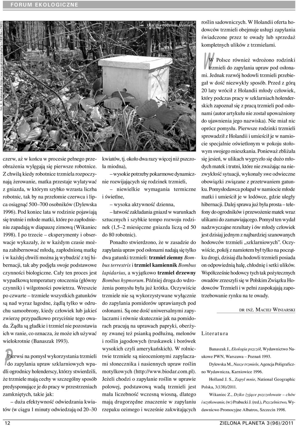 (Dylewska 1996). Pod koniec lata w rodzinie pojawiają się trutnie i młode matki, które po zapłodnieniu zapadają w diapauzę zimową (Wikaniec 1998).