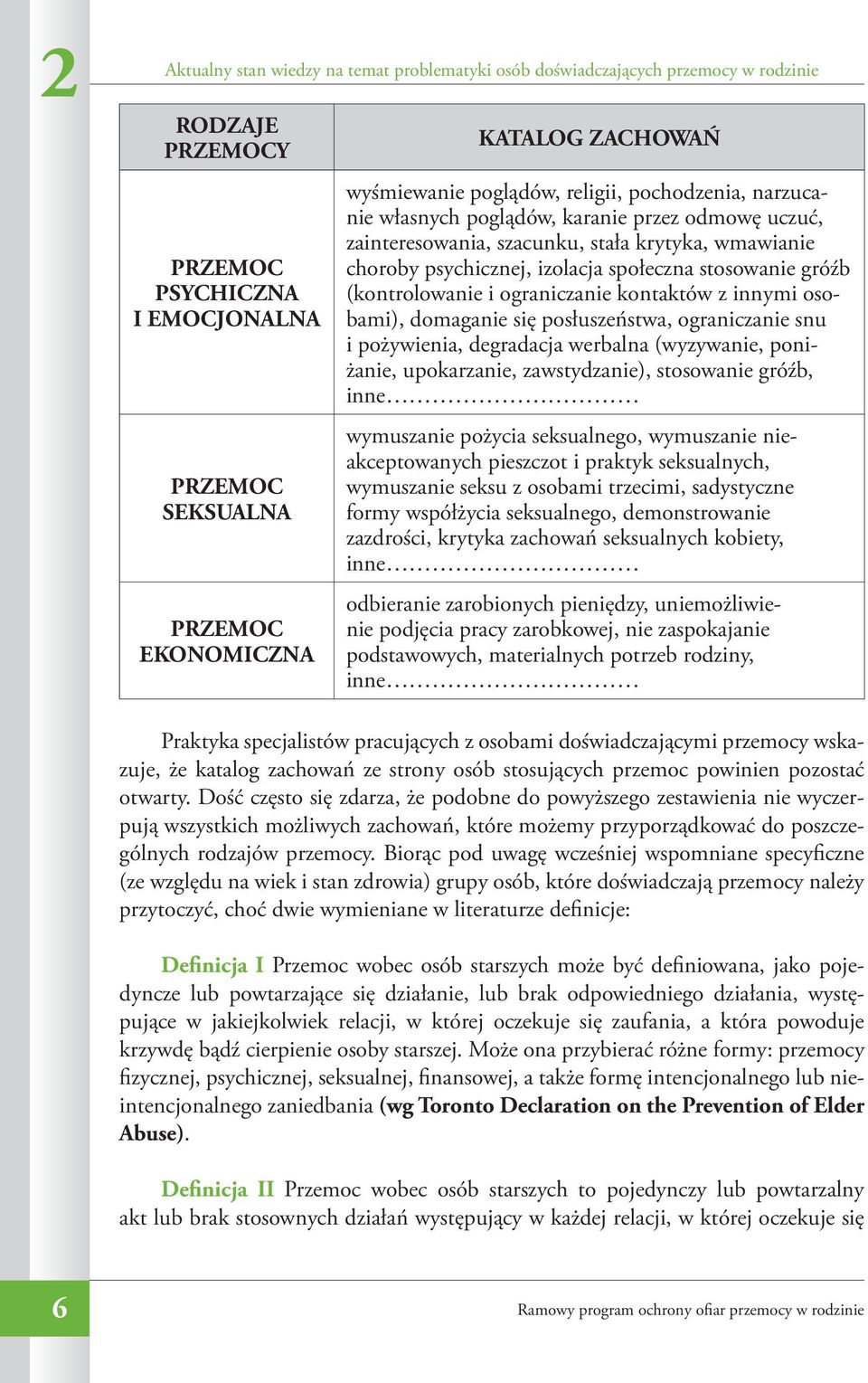 stosowanie gróźb (kontrolowanie i ograniczanie kontaktów z innymi osobami), domaganie się posłuszeństwa, ograniczanie snu i pożywienia, degradacja werbalna (wyzywanie, poniżanie, upokarzanie,