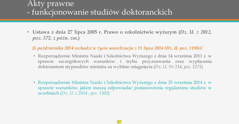 Rozporządzenie Ministra Nauki i Szkolnictwa Wyższego z dnia 14 września 2011 r.