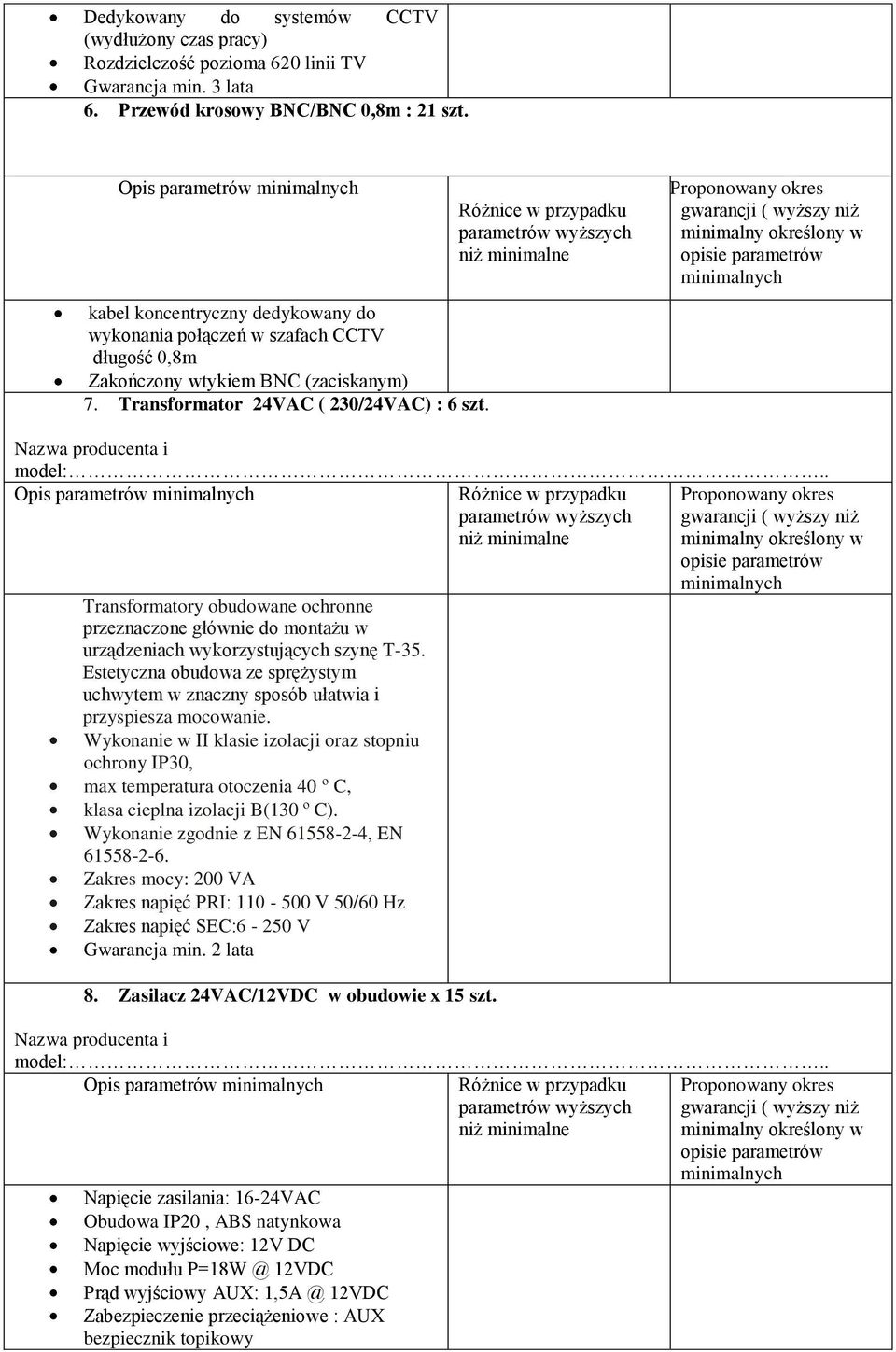 Proponowa P Transformatory obudowane ochronne przeznaczone głównie do montażu w urządzeniach wykorzystujących szynę T-35.