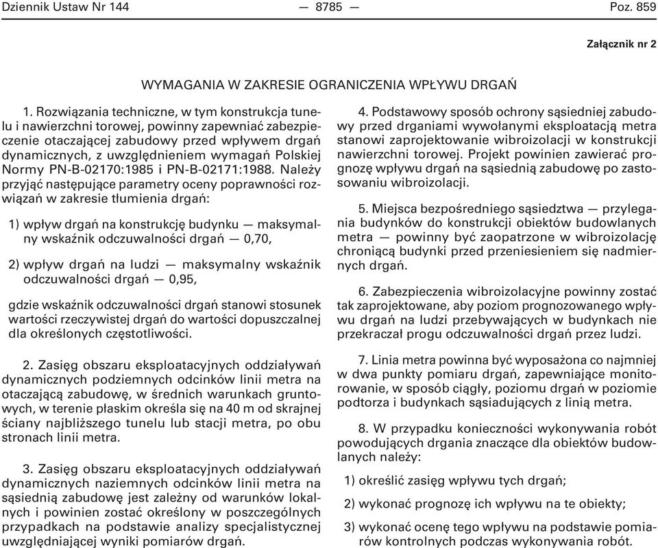 PN-B-02170:1985 i PN-B-02171:1988.