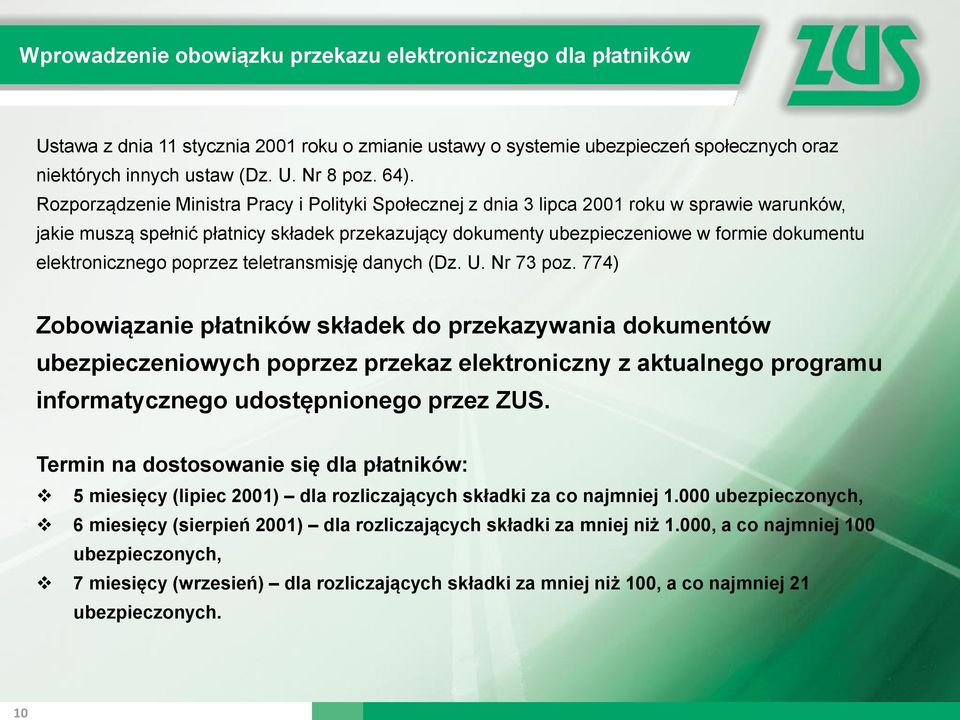 elektronicznego poprzez teletransmisję danych (Dz. U. Nr 73 poz.