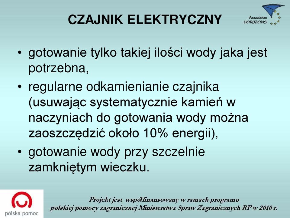 systematycznie kamień w naczyniach do gotowania wody można