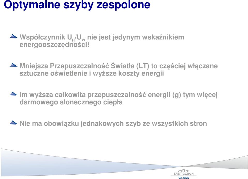 Mniejsza Przepuszczalność Światła (LT) to częściej włączane sztuczne oświetlenie i