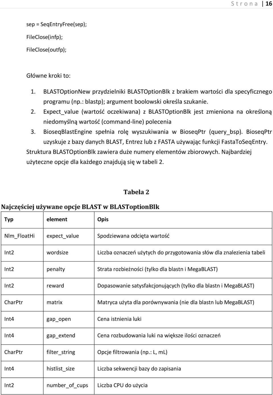 BioseqBlastEngine spełnia rolę wyszukiwania w BioseqPtr (query_bsp). BioseqPtr uzyskuje z bazy danych BLAST, Entrez lub z FASTA używając funkcji FastaToSeqEntry.