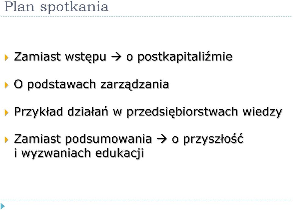 Przykład działań w przedsiębiorstwach