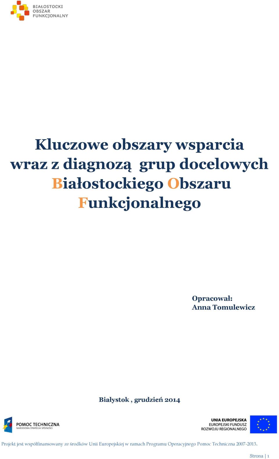 Białostockiego Obszaru Funkcjonalnego