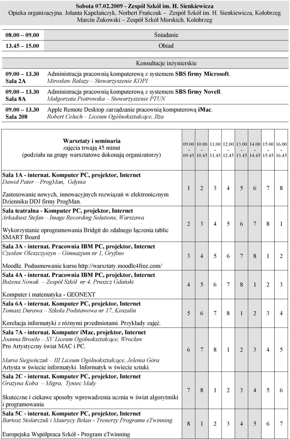 Mirosław Bałazy Stowarzyszenie KOPI Administracja pracownią komputerową z systemem SBS firmy Novell.