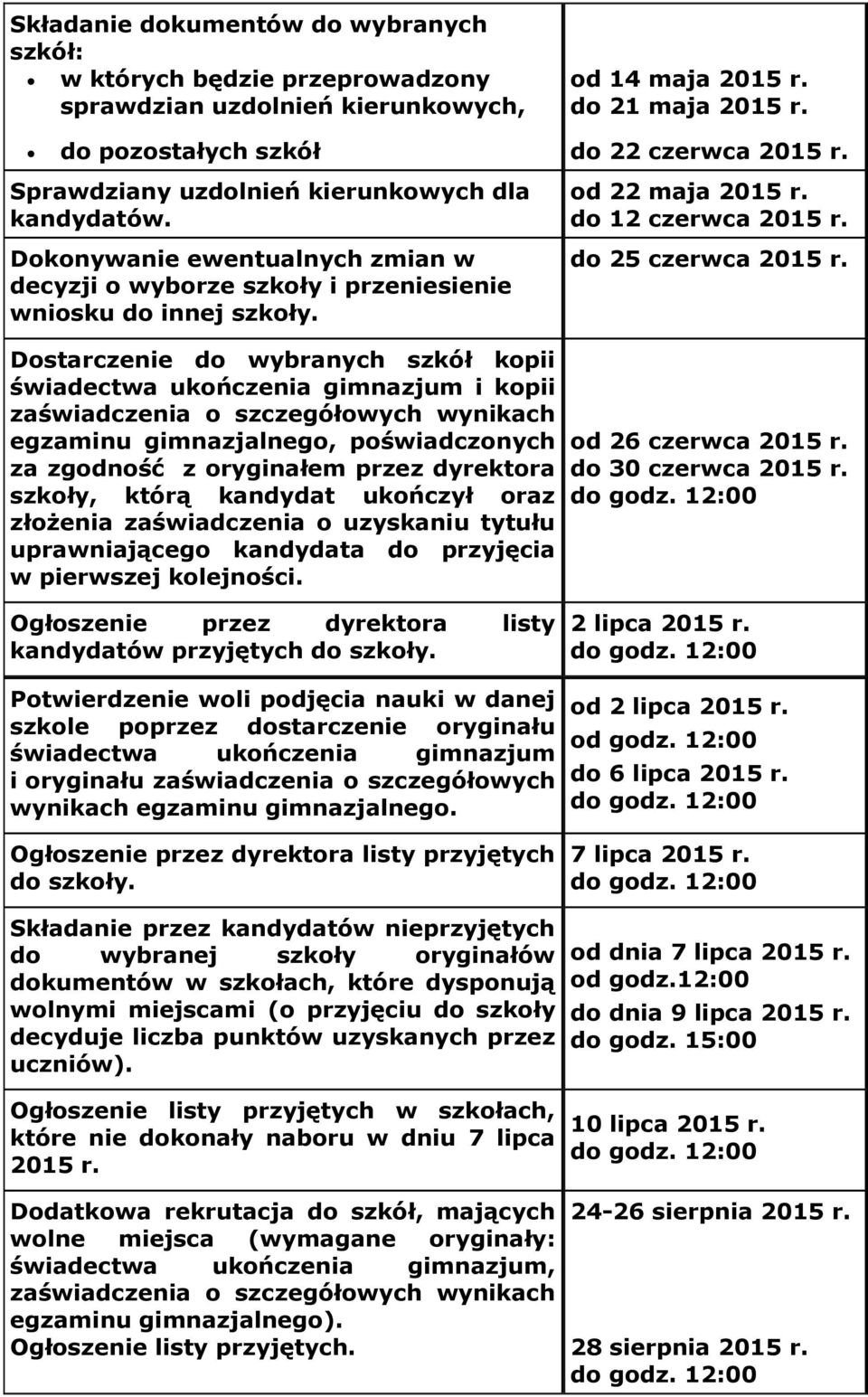 do 25 czerwca 2015 r.