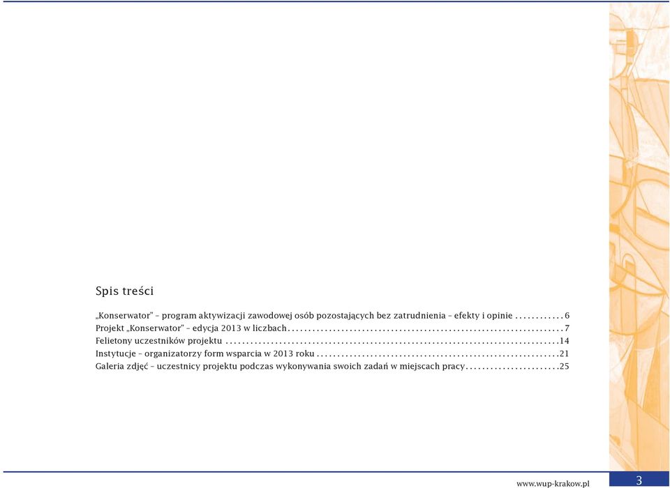 ................................................................................14 Instytucje organizatorzy form wsparcia w 2013 roku.