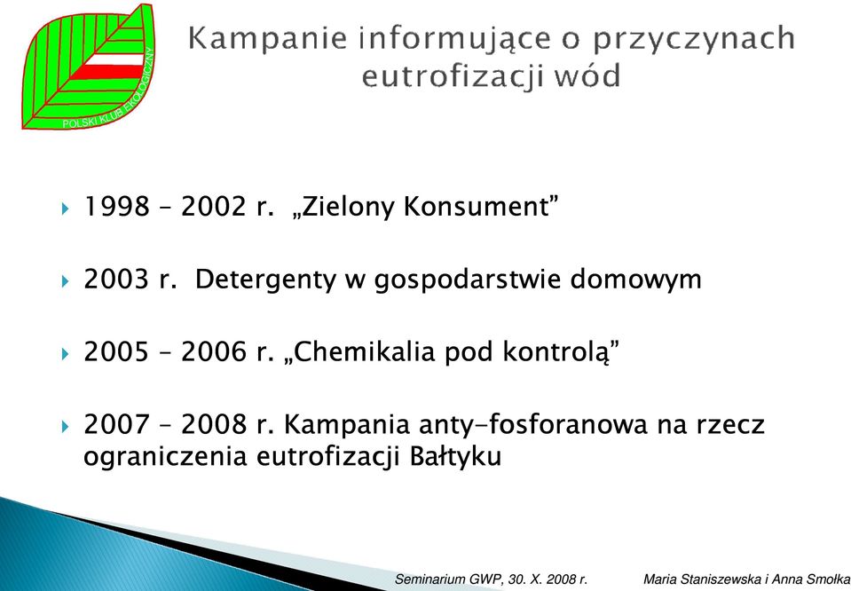 Chemikalia pod kontrolą 2007 2008 r.