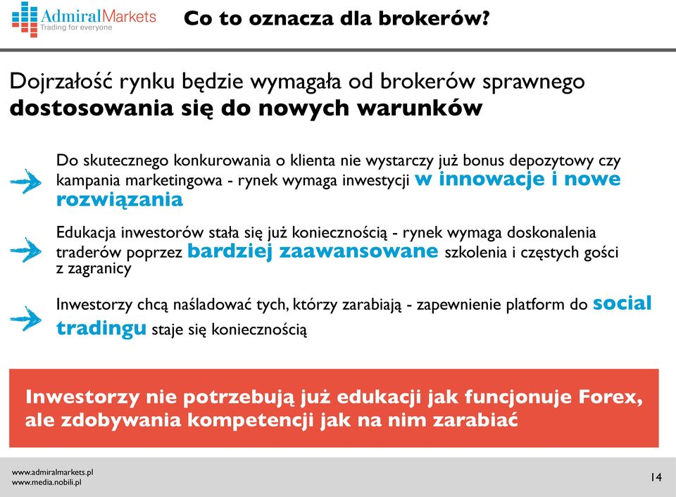 czy kampania marketingowa - rynek wymaga inwestycji w innowacje i nowe rozwiązania Edukacja inwestorów stała się już koniecznością - rynek wymaga doskonalenia