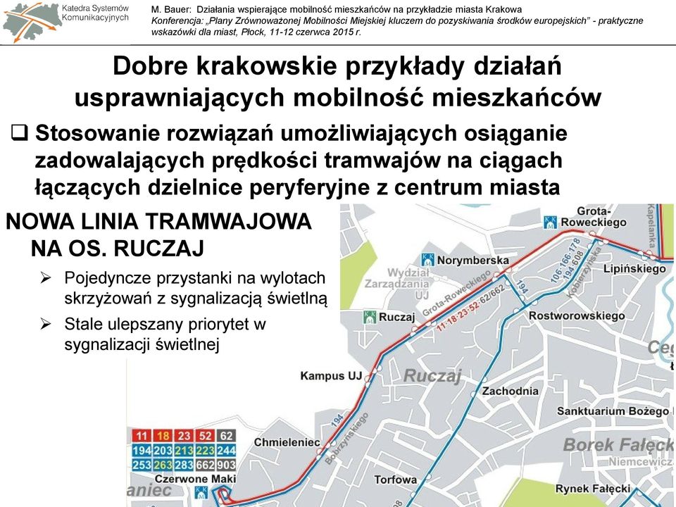 dzielnice peryferyjne z centrum miasta NOWA LINIA TRAMWAJOWA NA OS.