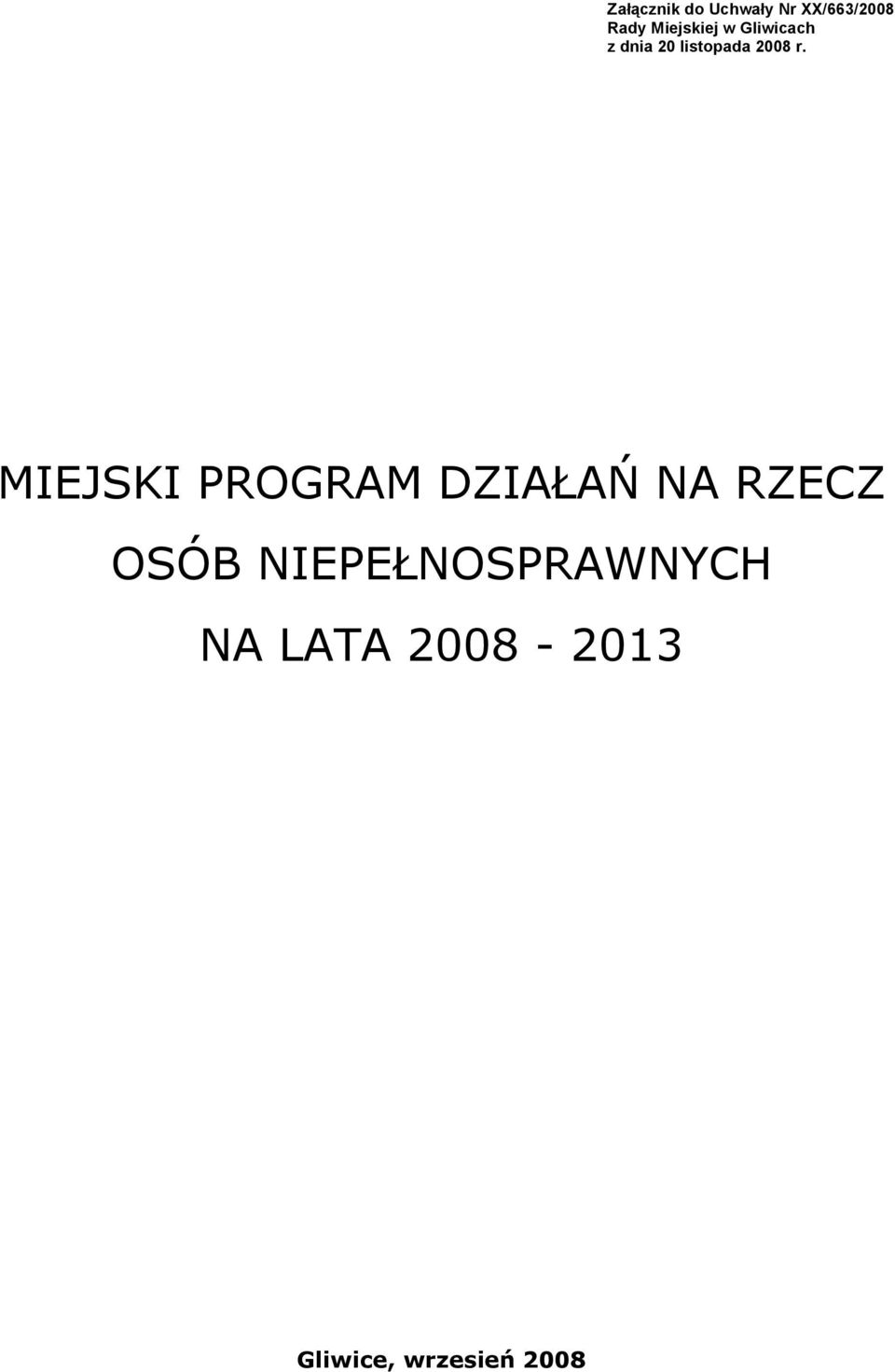 r. MIEJSKI PROGRAM DZIAŁAŃ NA RZECZ OSÓB