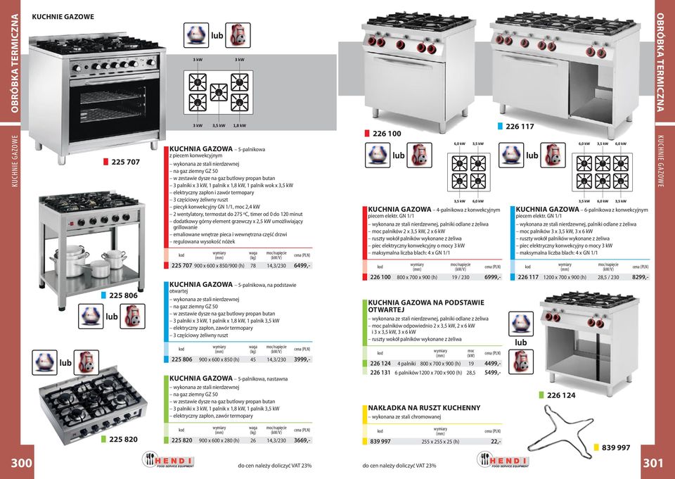 ºC, timer od 0 do 120 minut dodatkowy górny element grzewczy x 2,5 kw umożliwiający grillowanie emaliowane wnętrze pieca i wewnętrzna część drzwi regulowana wysokość nóżek waga (kg) (kw/v) 225 707